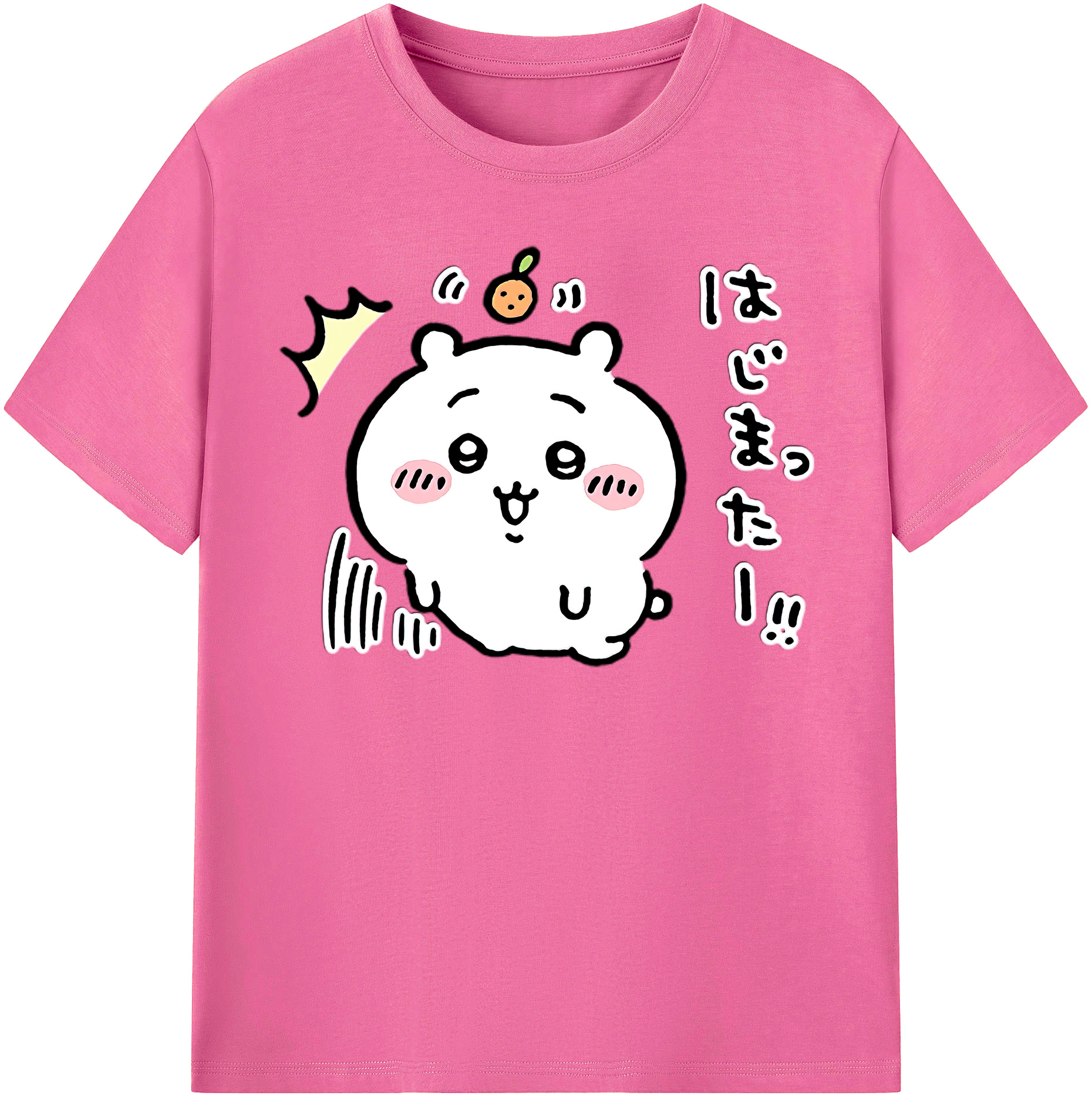 （画像用） ちいかわ ちいかわ Chii-kawa chiikawa レディースカジュアルプリントTシャツ（綿100％）